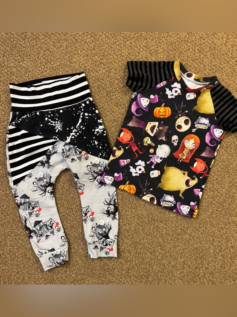 Kids Halloween Themed Pants and T-Shirt Set